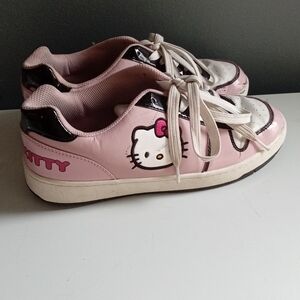 Hello‎ Kitty Pink White Sneakers Shoes Youth Size Women Size Fun Kawaii